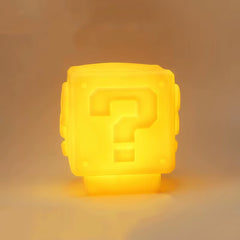 Bros LED Question Mark Brick Night Light Anime Mood Lighting Decoration for Kids Room Desktop Bedside Lamp Gifts