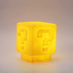Bros LED Question Mark Brick Night Light Anime Mood Lighting Decoration for Kids Room Desktop Bedside Lamp Gifts