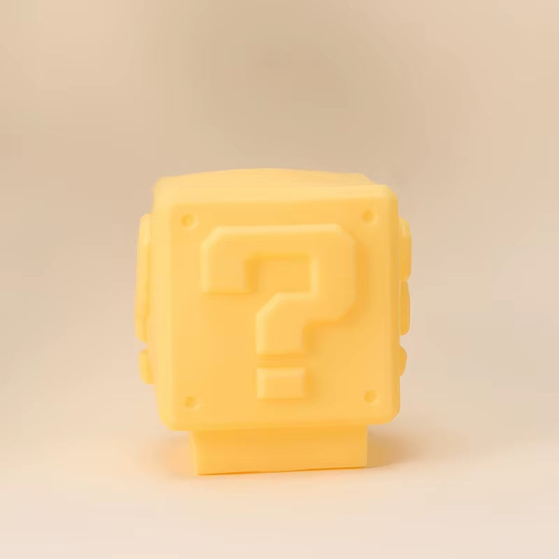 Bros LED Question Mark Brick Night Light Anime Mood Lighting Decoration for Kids Room Desktop Bedside Lamp Gifts